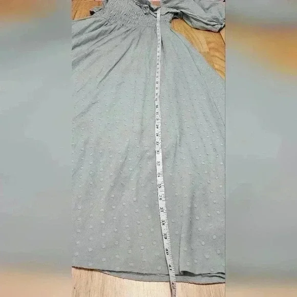 R. Vivimos Womens Size L 12/14 Summer Half Sleeve Cotton Ruffled Dress - Picture 6 of 12